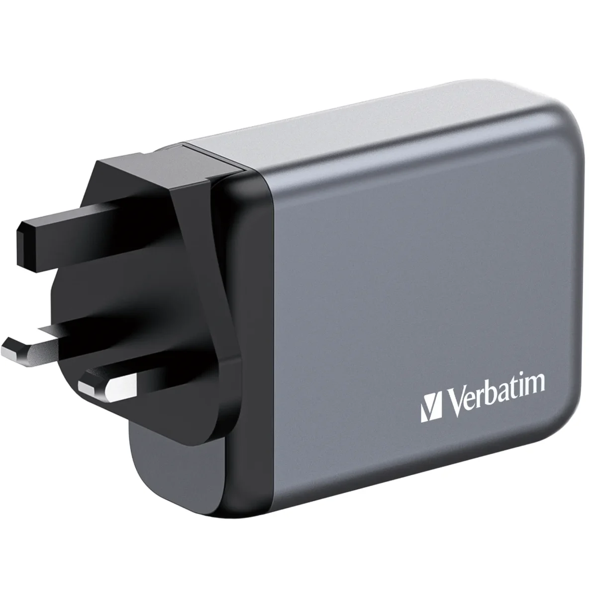 Ladeadapter Verbatim, Universal,GNC-100, GaN, 100W,grau,1x USB-A QC, 3x USB-C PD – Bild 4