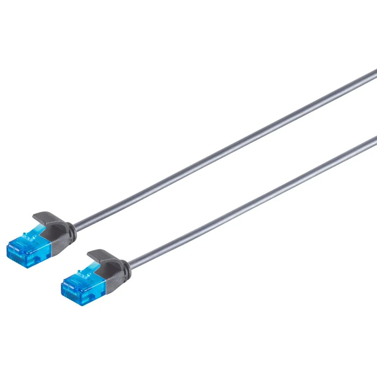 Patchkabel Cat.6 U/UTP slim, schwarz, 0,5m,  Ø3,5mm – Bild 1