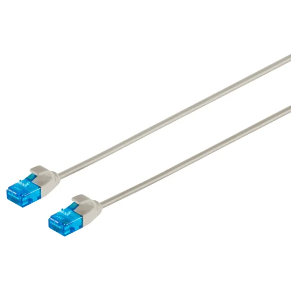 Patchkabel Cat.6 U/UTP slim, grau, 0,5m,  Ø3,5mm