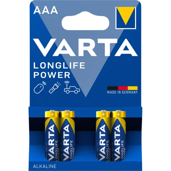 Micro-Batterie VARTA "Longlife Power" 1,5 V, LR03, Typ AAA, 4er-Blister