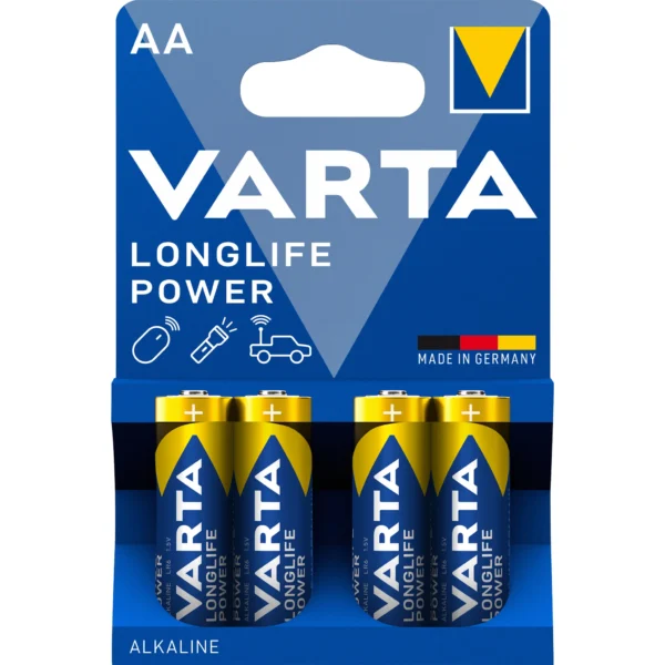 Mignon-Batterie VARTA "Longlife Power" 1,5 V, Typ AA, 4er-Blister