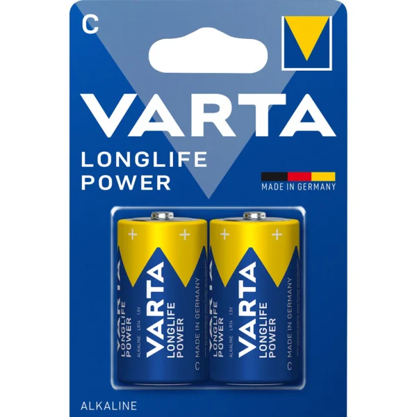 Baby-Batterie VARTA "Longlife Power" 1,5 V, Alkaline, Typ C, LR14, 2er-Blister
