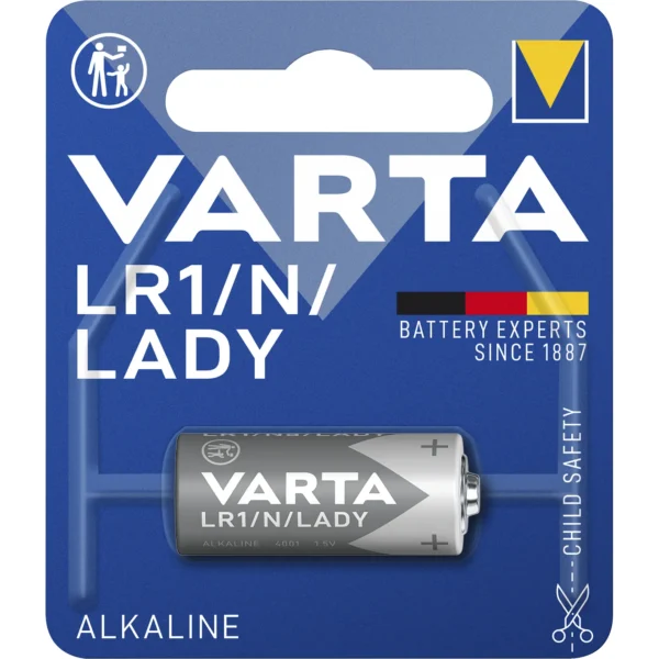 Lady-Batterie VARTA "Electronics" 1,5 V, Typ LR1, 1er-Blister