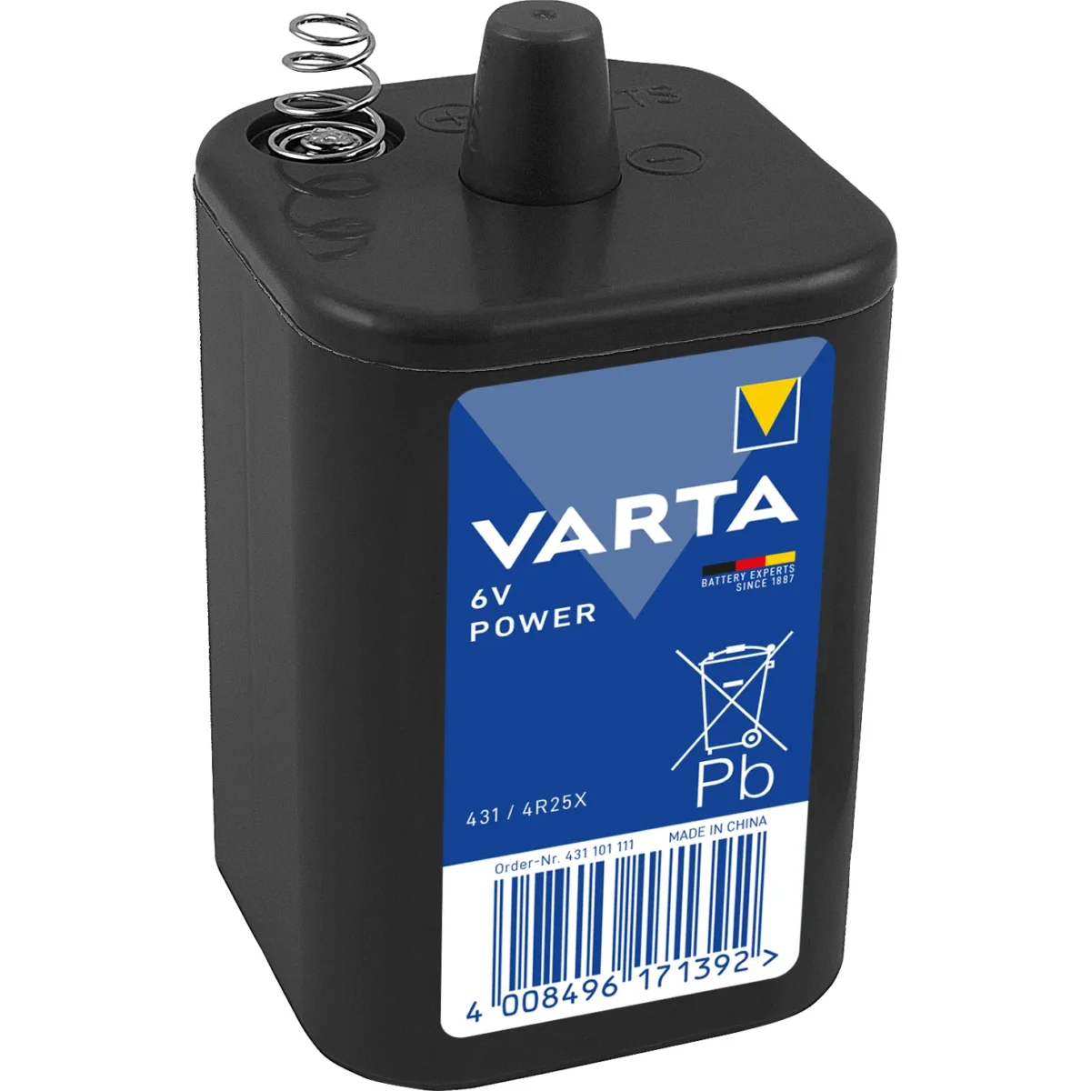Blockbatterie VARTA, Zink-Kohle, 431, 6V, 8500 mAh, 1er-Blister – Bild 1