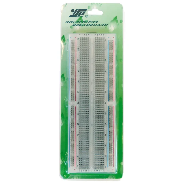 Experimentier-Board, 200/630 Kontakte, erweiterbar, 165x54x9mm, transparent