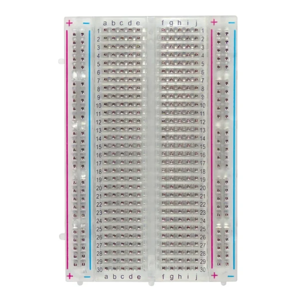 Experimentier-Board, 100/300 Kontakte, erweiterbar, 82x54x9mm, weiß