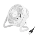 USB-Schreibtischventilator, 15,24 cm, 40 dB, weiß