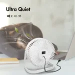 USB-Schreibtischventilator, 15,24 cm, 40 dB, weiß – Bild 5