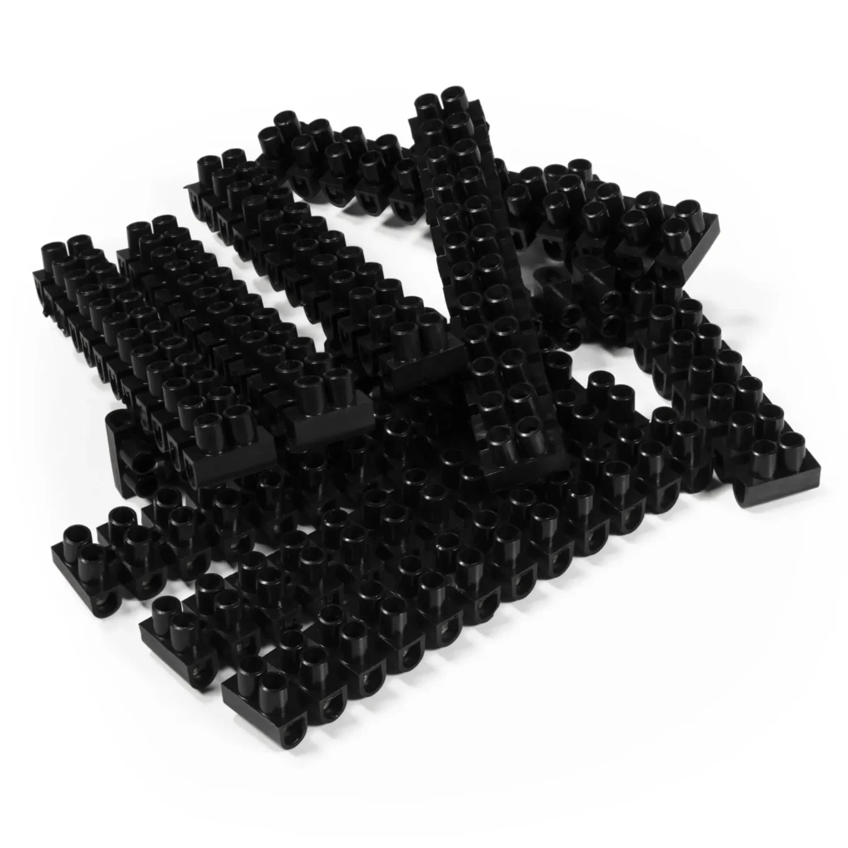 Lüsterklemme McPower, 12 Klemmen, 4,5mm², 5A, schwarz, 10er-Pack – Bild 1