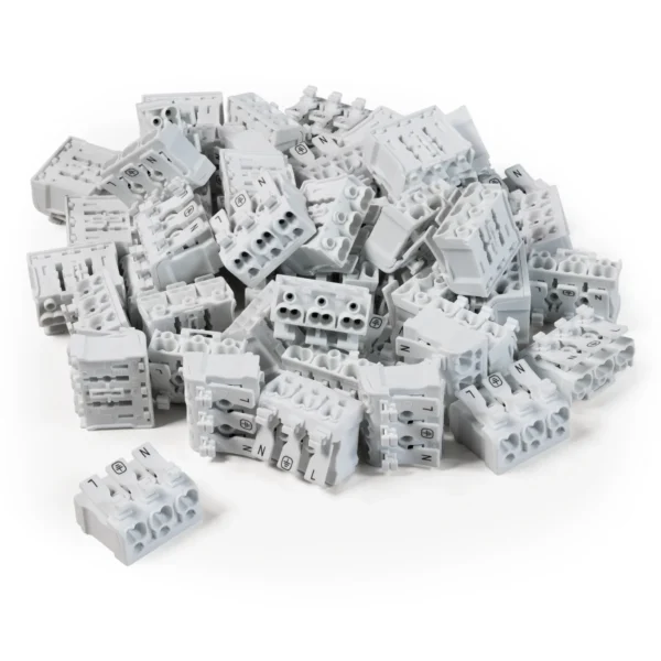 Lüsterklemme McPower mit Betätigungshebel, 0,5-2,5mm², max. 16A, 50er-Pack