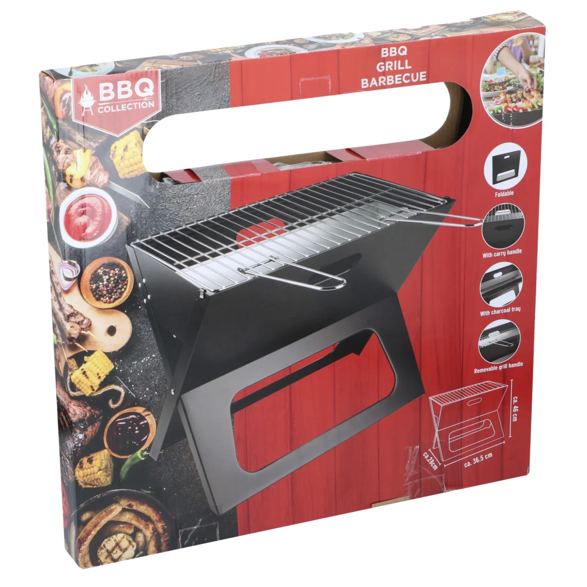 Tragbarer Holzkohle-Grill, Faltbar – Bild 1