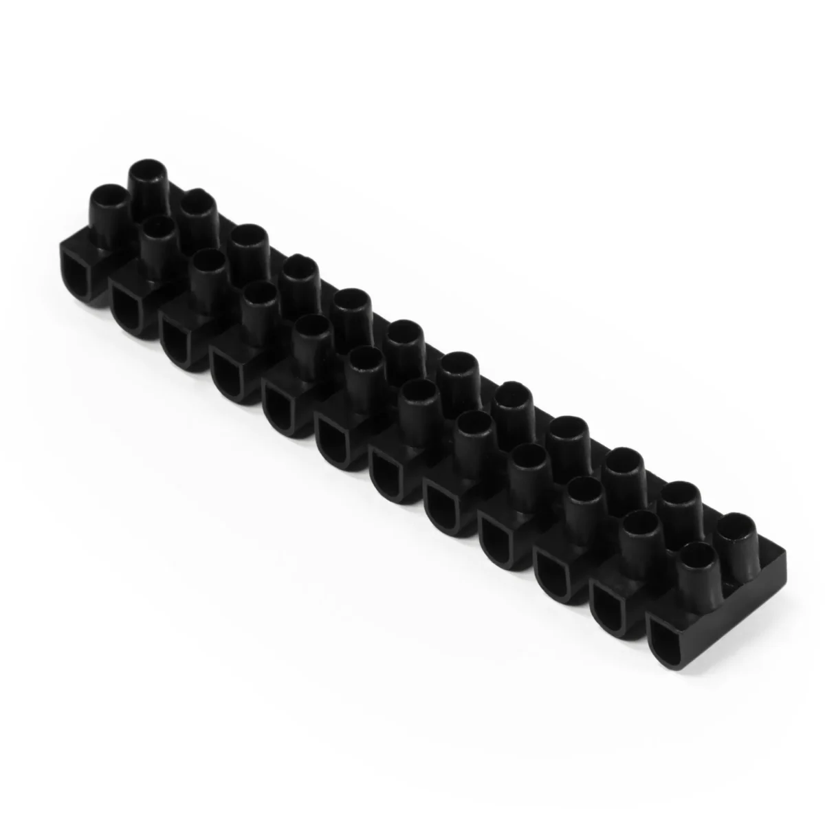 Lüsterklemme McPower, 12 Klemmen, 2,5mm², 3A, schwarz – Bild 1