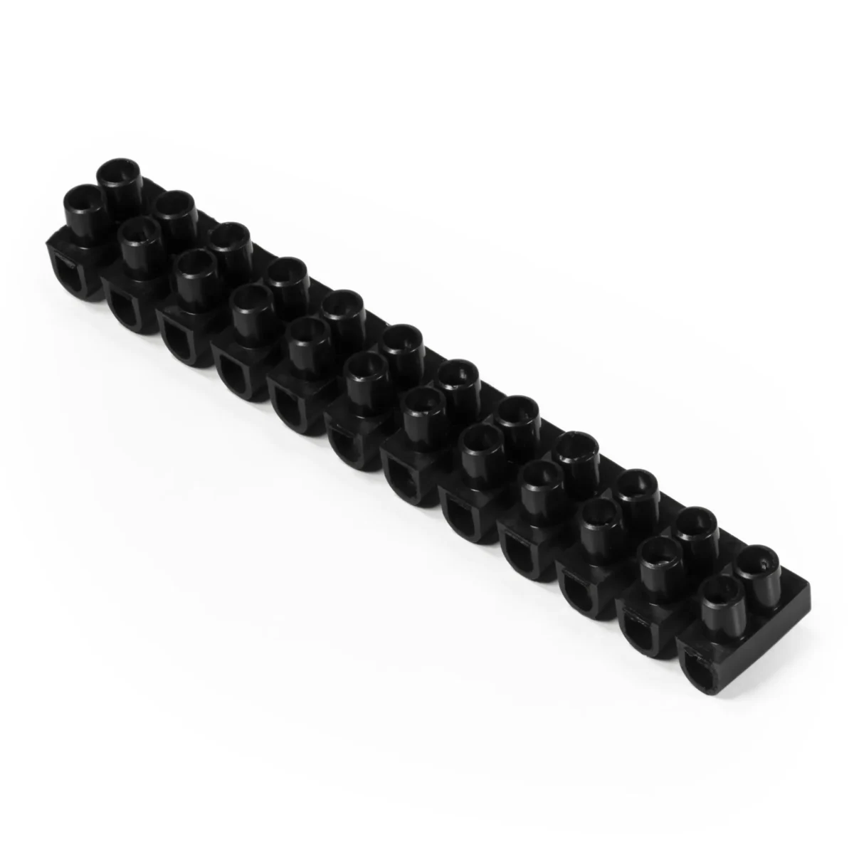 Lüsterklemme McPower, 12 Klemmen, 4,5mm², 5A, schwarz – Bild 1