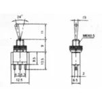 Miniatur-Kippschalter McPower, 3-polig, 1xUM, 2 Stellungen: EIN / EIN – Bild 2