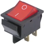 Wippenschalter McPower, 4-polig, beleuchtete Wippe, 250V/15A, Stellungen: EIN/AUS