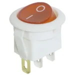 Wippenschalter McPower 3-polig, rote Wippe, beleuchtet, 250V/6A, Stellungen: EIN/AUS