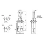 Miniatur-Kippschalter McPower, 250V/3A, 6-polig, 3 Stellungen: EIN / AUS / EIN – Bild 2