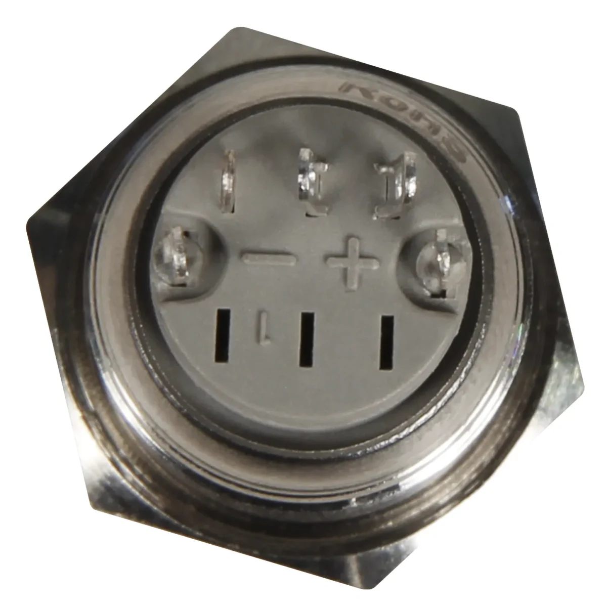 Vollmetallschalter mit Ringbeleuchtung, weiß, 16mm-Ø, 250V, 3A, Lötanschluss – Bild 4
