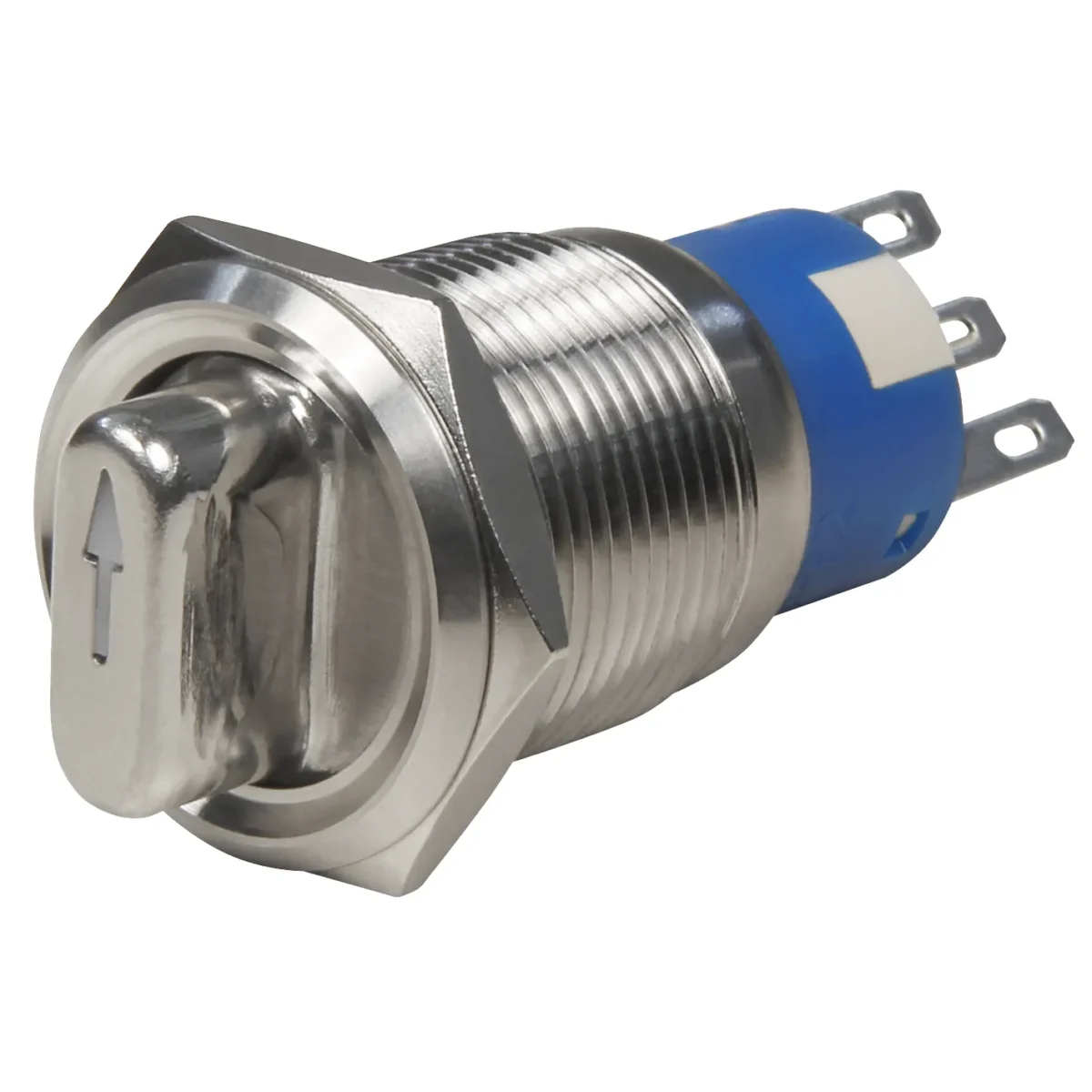 Vollmetall-Drehschalter, 250V AC -3A, 19 mm – Bild 1