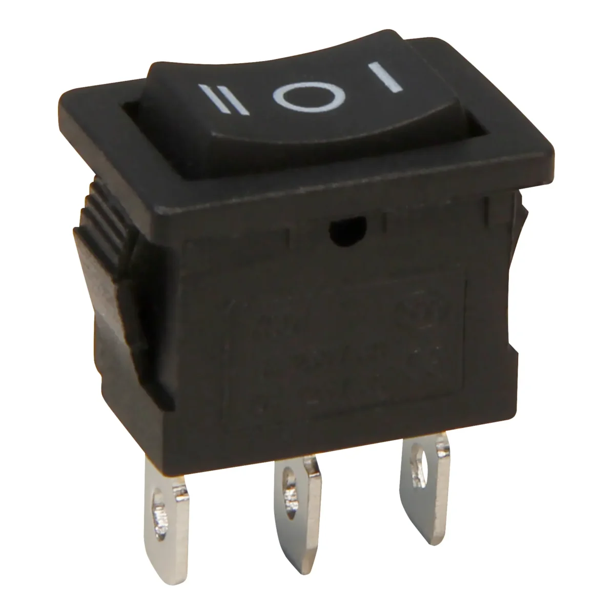 Wippenschalter McPower, 3-polig, schwarze Wippe, AC 250V/6A – Bild 1