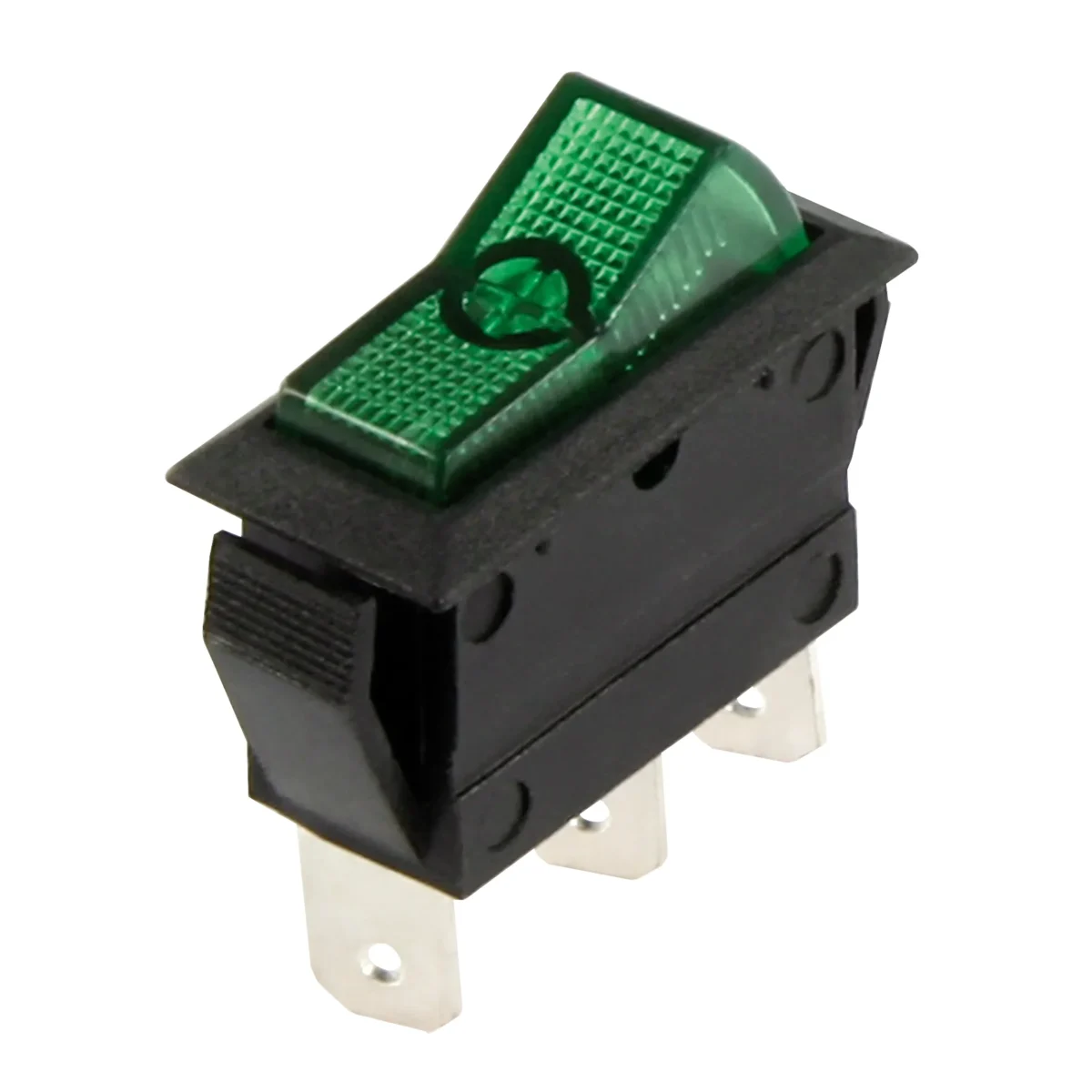 Kfz-Schalter McPower, 3-polig, 12V-250V/20A, grün, Stellungen: EIN/EIN – Bild 1