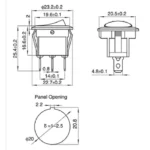 Kfz-Schalter McPower, rote LED, 12V/16A, 3-polig, Stellungen: EIN/AUS – Bild 2