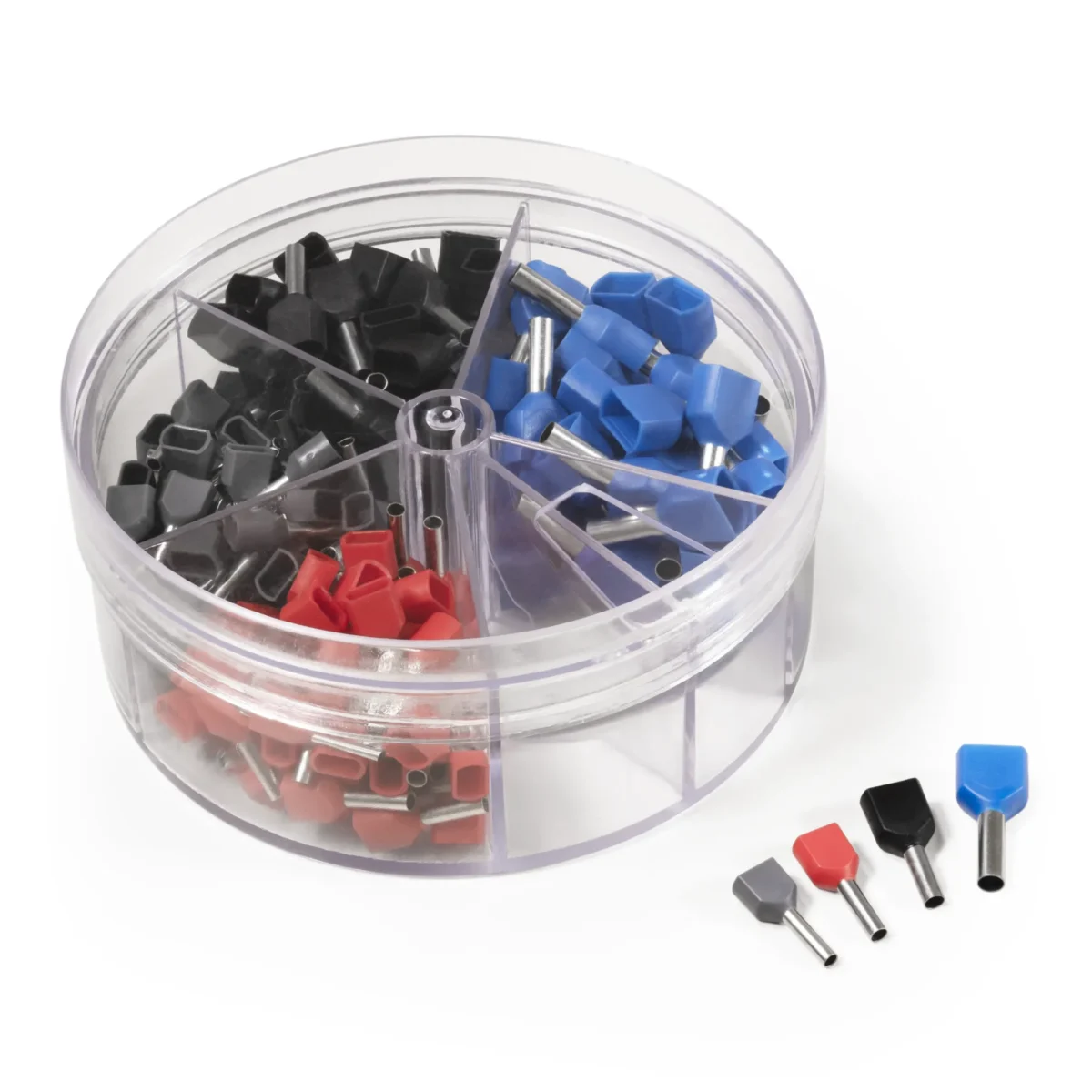 Aderendhülsen-Sortiment McPower, Twin, isoliert, 0,75 - 2,5 mm², 200 Stück – Bild 1