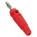 Bananen-Stecker McPower, 4 mm, Querloch, Druckfeder, rot – Bild 2