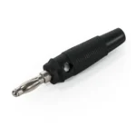 Bananen-Stecker McPower, 4 mm, Querloch, Druckfeder, schwarz