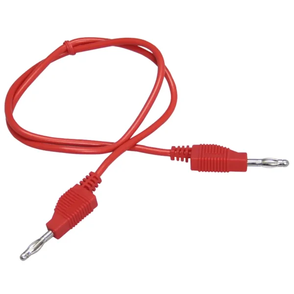 Messleitung McPower, 100cm, rot, 1mm², PVC, 2x 4mm Bananenstecker