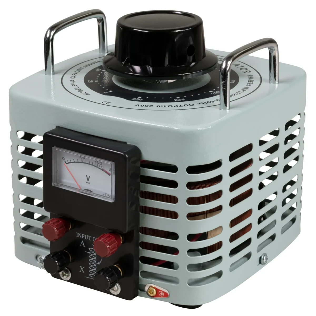 Ringkern-Stelltrafo McPower "V-4000", 0-250 V, 4 A, 1.000 W, NICHT galvanisch getrennt – Bild 2
