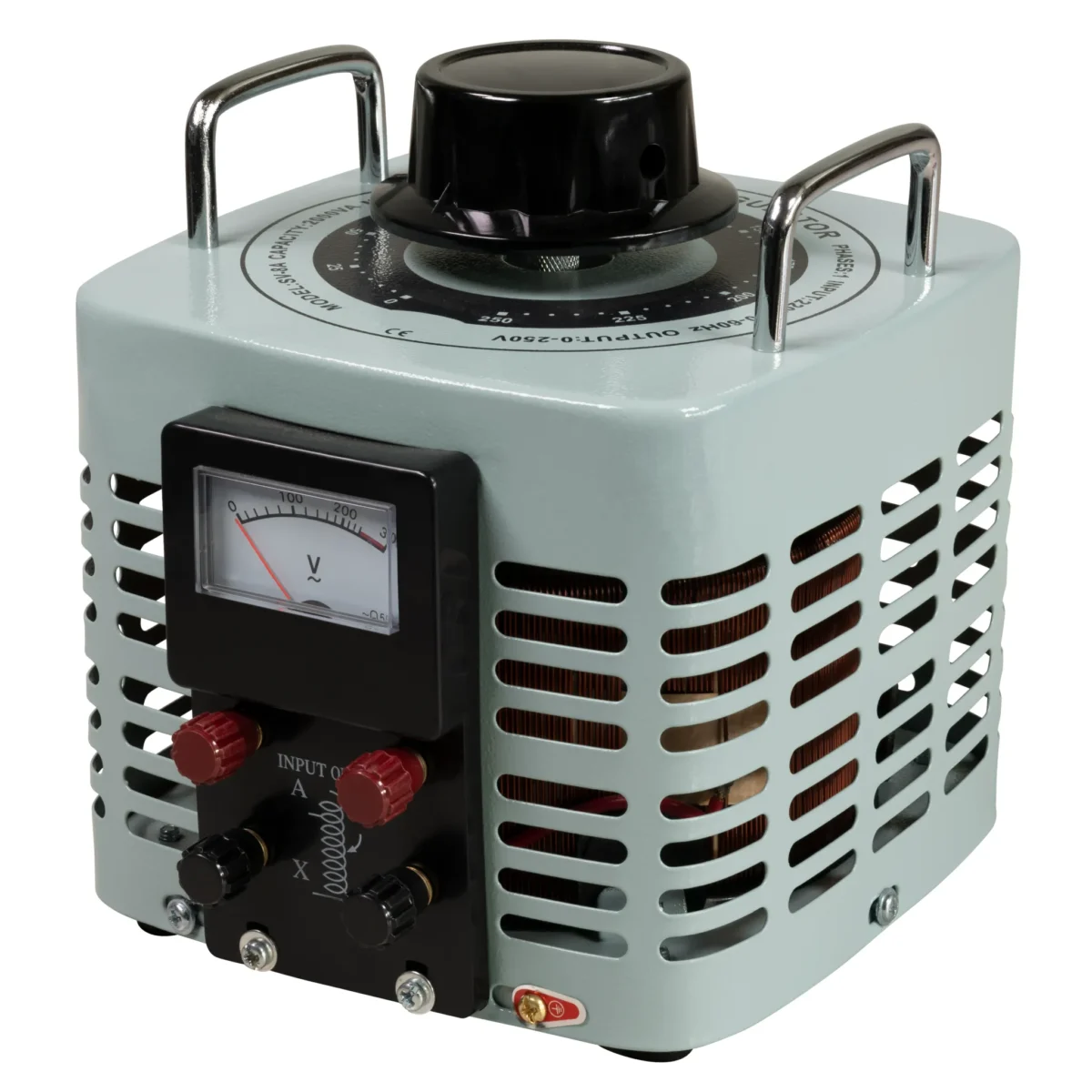 Ringkern-Stelltrafo McPower "V-8000", 0-250 V, 8 A, 2.000 W, NICHT galvanisch getrennt – Bild 2