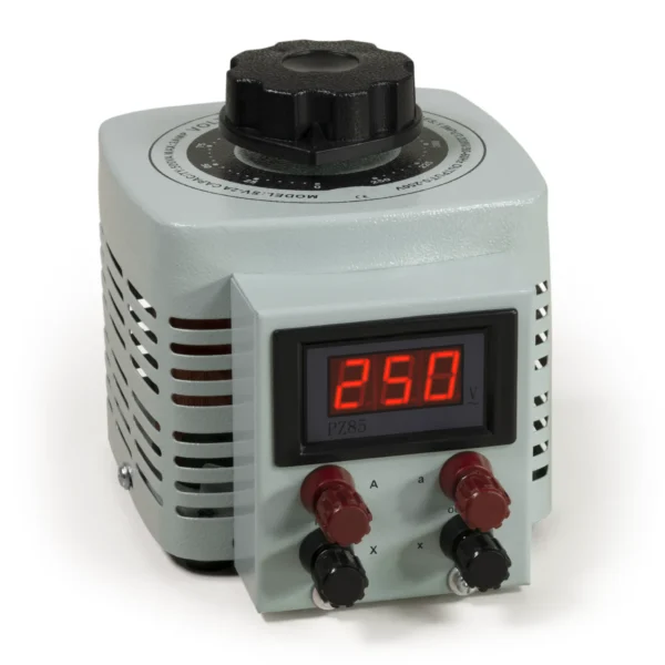 Ringkern-Stelltrafo McPower "V-2000 LED", 0-250 V, 2 A, 500 W, NICHT galvanisch getrennt