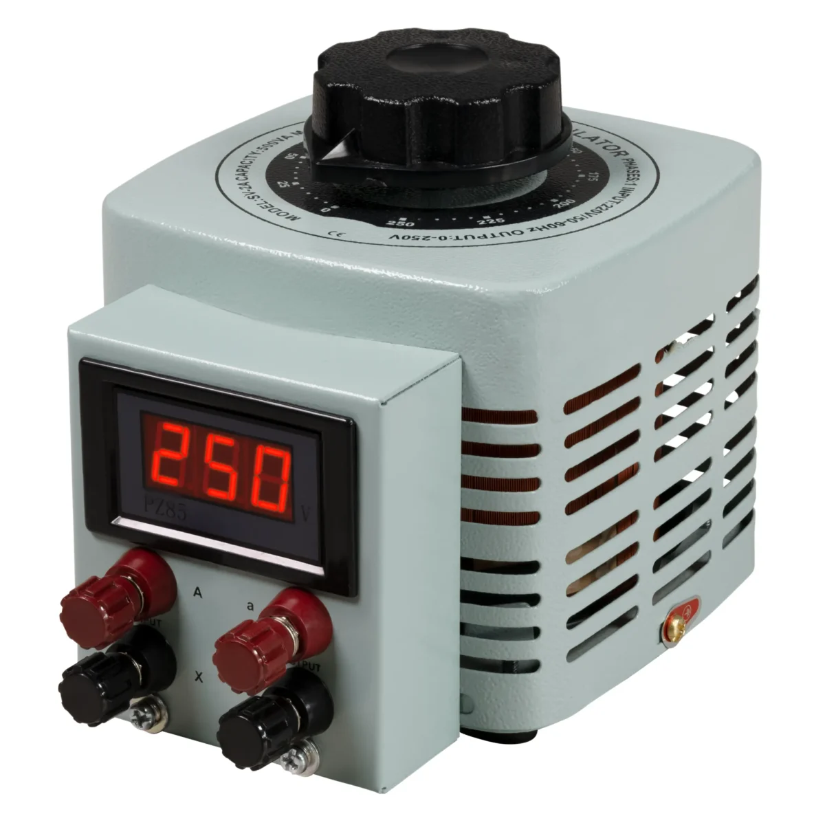 Ringkern-Stelltrafo McPower "V-2000 LED", 0-250 V, 2 A, 500 W, NICHT galvanisch getrennt – Bild 2
