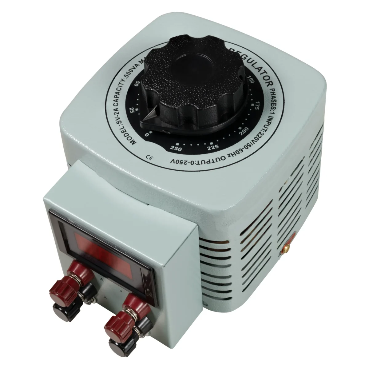Ringkern-Stelltrafo McPower "V-2000 LED", 0-250 V, 2 A, 500 W, NICHT galvanisch getrennt – Bild 3