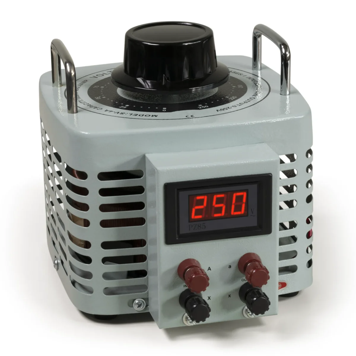 Ringkern-Stelltrafo McPower "V-4000 LED", 0-250 V, 4 A, 1.000 W, NICHT galvanisch getrennt – Bild 1