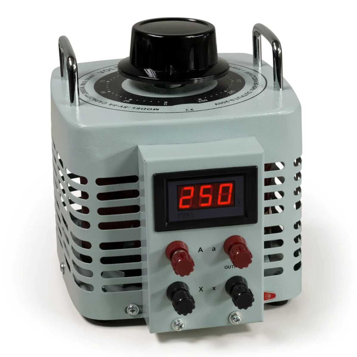Ringkern-Stelltrafo McPower "V-8000 LED", 0-250 V, 8 A, 2.000 W, NICHT galvanisch getrennt – Bild 1