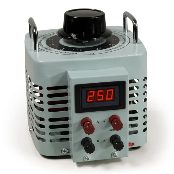 Ringkern-Stelltrafo McPower "V-8000 LED", 0-250 V, 8 A, 2.000 W, NICHT galvanisch getrennt