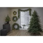 Weihnachtsbaum "Greyland", 210cm, graugrün, mit Metallfuß, outdoor – Bild 3
