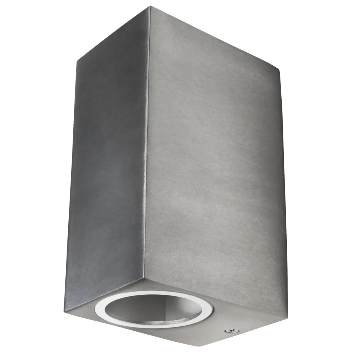 Wandleuchte McShine "Square-E" Edelstahl-Optik, IP44, 2x GU10, Aluminium Gehäuse – Bild 1