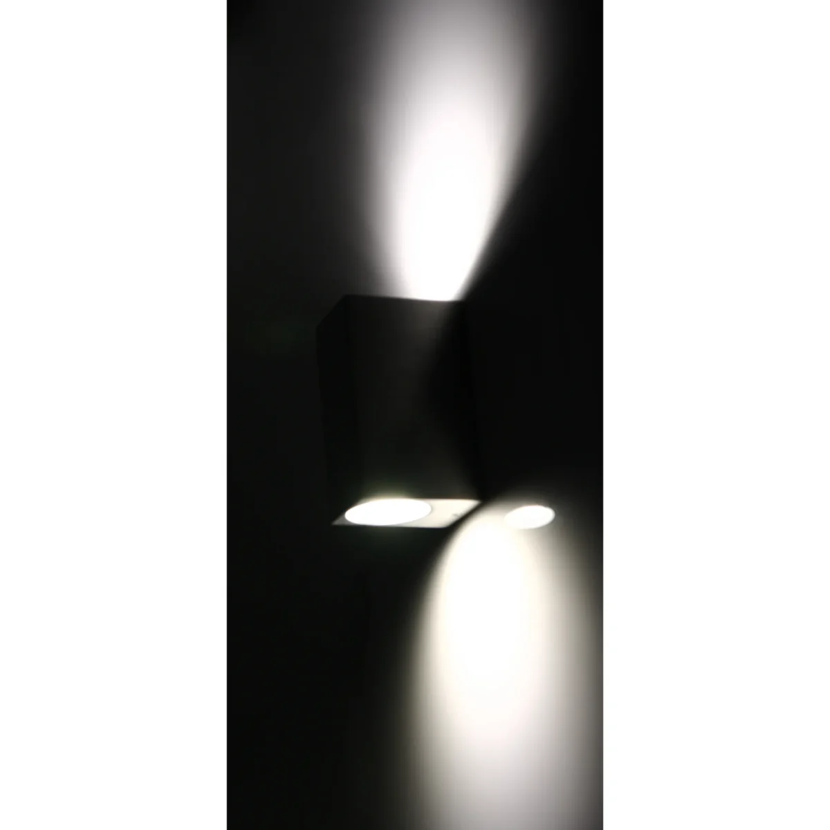Wandleuchte McShine "Square-E" Edelstahl-Optik, IP44, 2x GU10, Aluminium Gehäuse – Bild 4