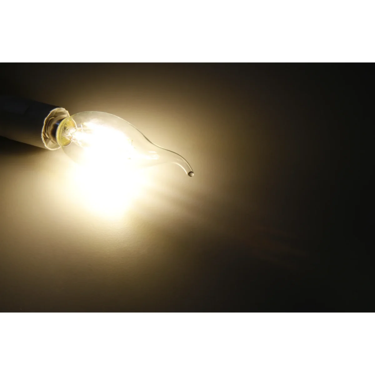 LED Filament Kerzenlampe Windstoß McShine, E14, 4W, 490lm, warmweiß, klar – Bild 2