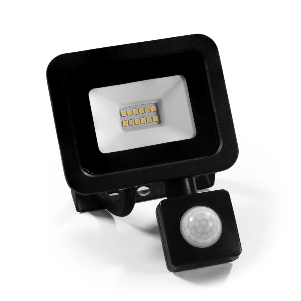 LED-Außenstrahler McShine "Slim" 10W, 850lm, IP66, 4000K, Bewegungsmelder, Aluminium – Bild 1