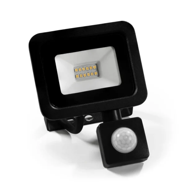LED-Außenstrahler McShine "Slim" 10W, 850lm, IP66, 4000K, Bewegungsmelder, Aluminium