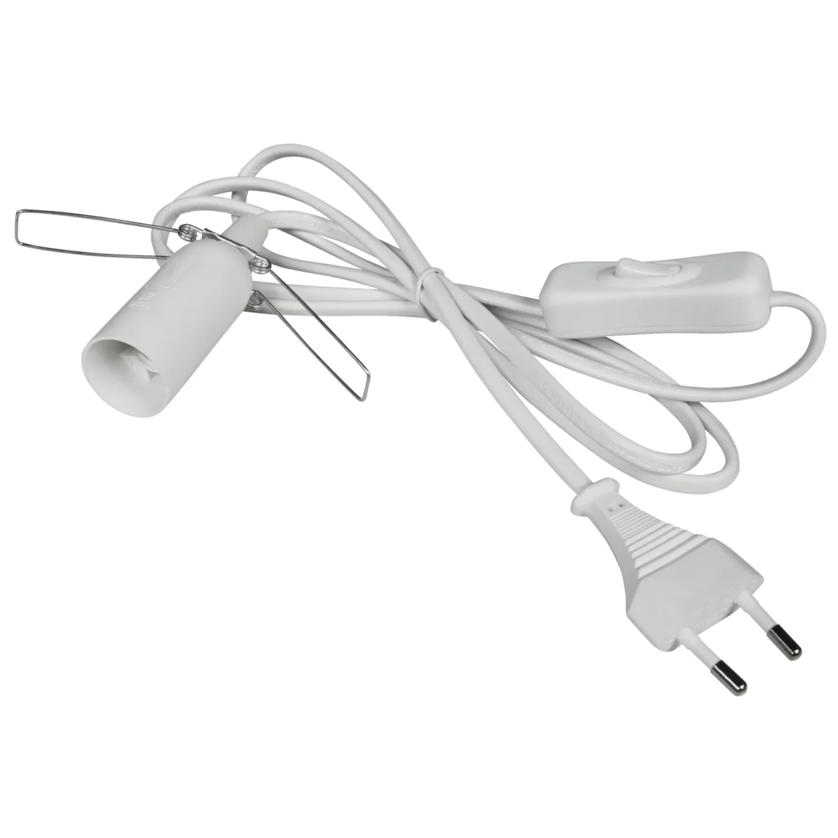 Lampenfassung McShine E14 mit 1,5m Kabel, Schalter und Eurostecker – Bild 2