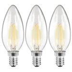 LED Filament Set McShine, 3x Kerzenlampe, E14, 2W, 260lm, warmweiß, klar