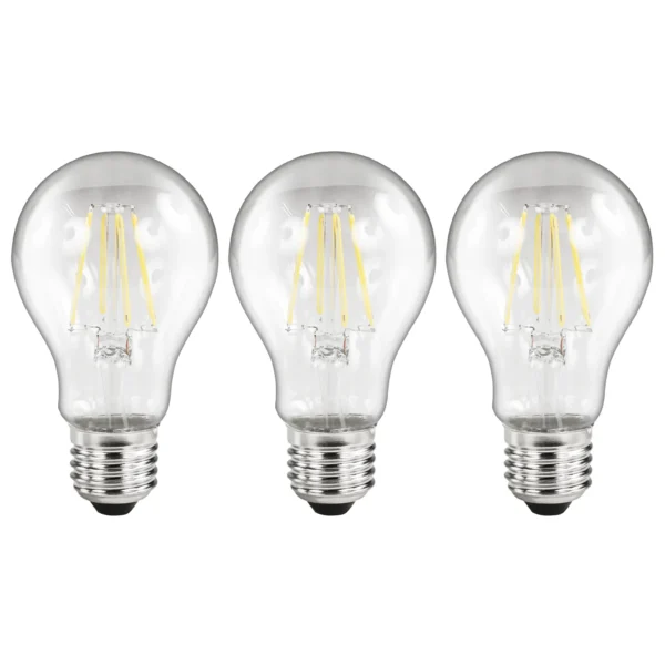 LED Filament Set McShine, 3x Glühlampe, E27, 4W, 470lm, warmweiß, klar