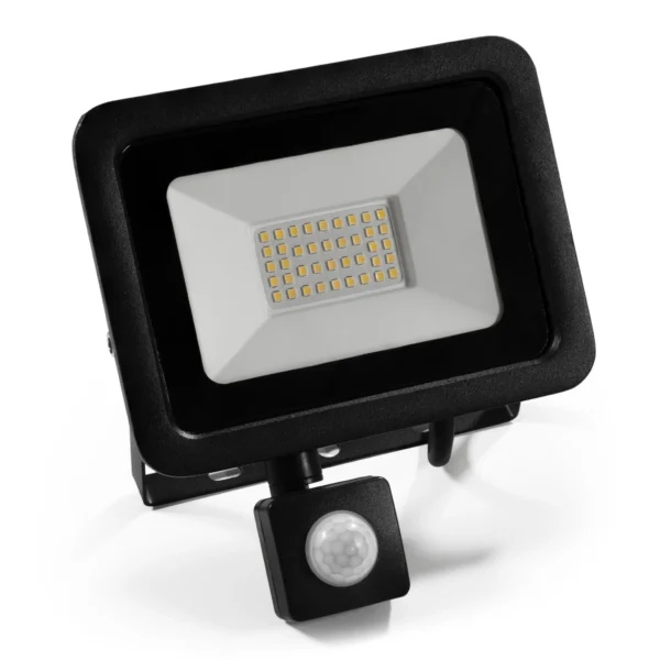 LED-Außenstrahler McShine "Slim" 30W, 2250lm, IP66, 4000K, Bewegungsmelder
