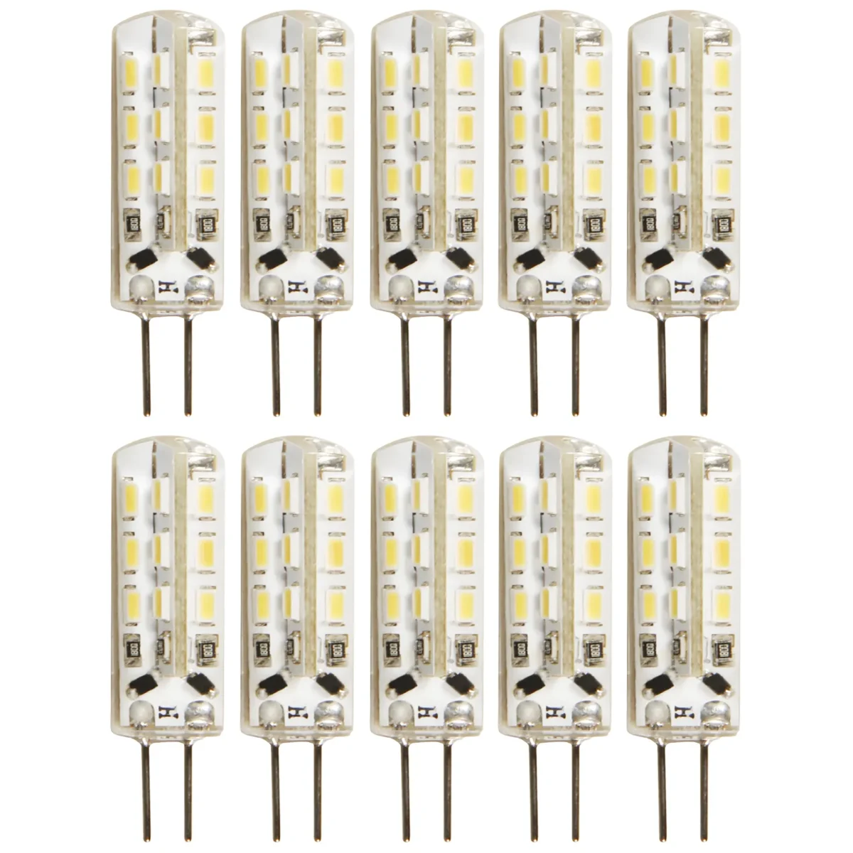 LED-Stiftsockellampe McShine "Silicia", G4, 1,5W, 120lm, warmweiß, 10er-Pack – Bild 1