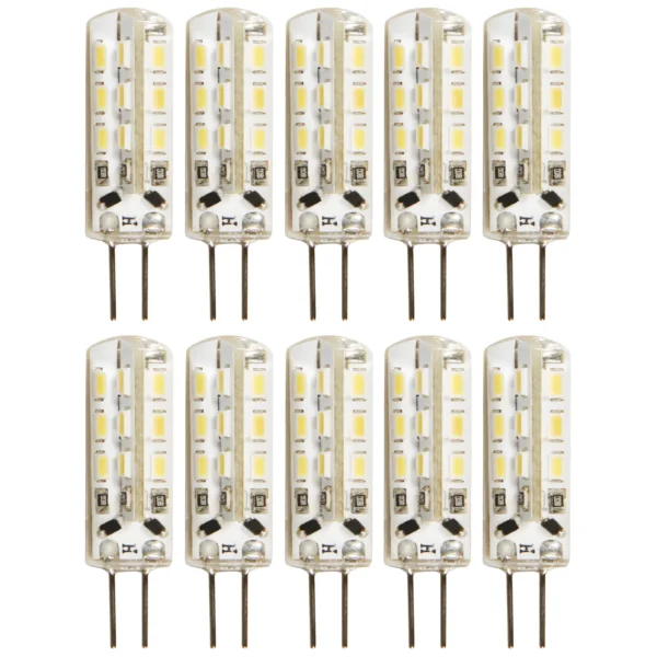 LED-Stiftsockellampe McShine "Silicia", G4, 1,5W, 120lm, warmweiß, 10er-Pack